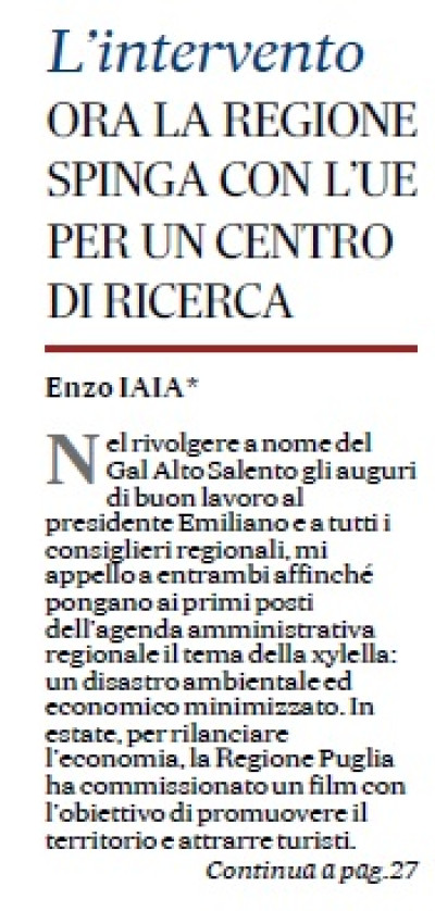 &ldquo;Un centro di ricerca di respiro internazionale a beneficio dell&rsquo;...
